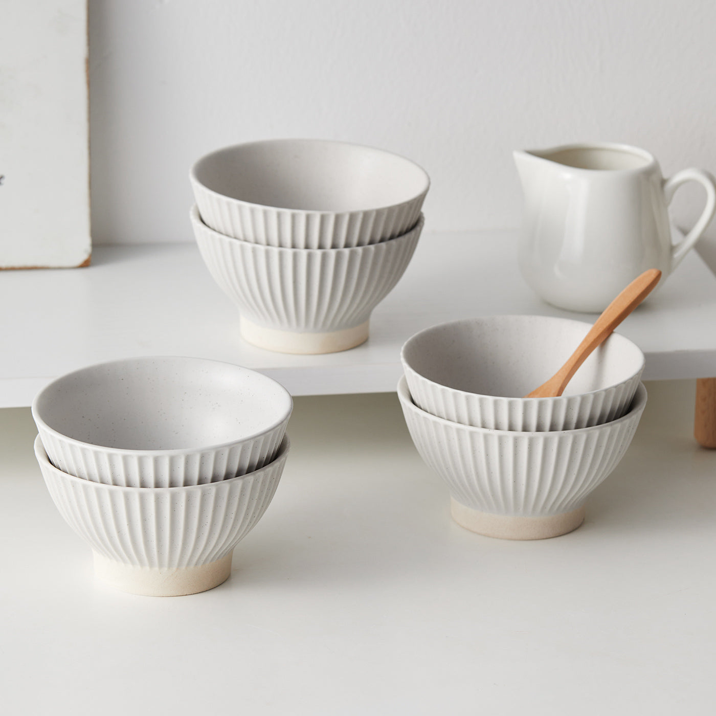 JIWOO-Collins, 6pcs, 4,5Zoll 12cm Schüssel, Mikrowellengeeignet und Spülmaschinengeeignet