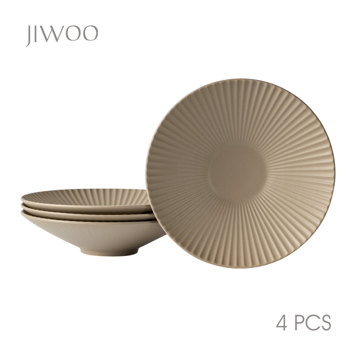 JIWOO-Collins, 4pcs, 10zoll 24,8cm Teller, Mikrowellengeeignet und Spülmaschinengeeignet
