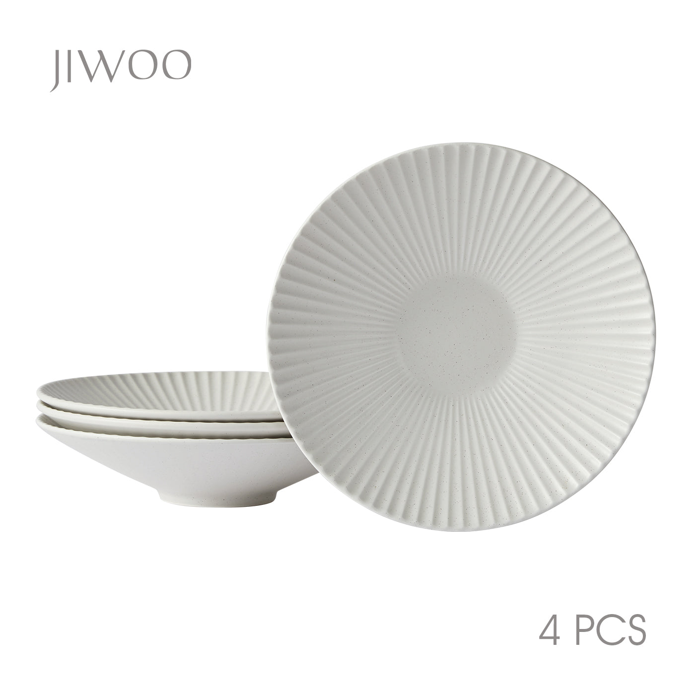 JIWOO-Collins, 4pcs, 10zoll 24,8cm Teller, Mikrowellengeeignet und Spülmaschinengeeignet