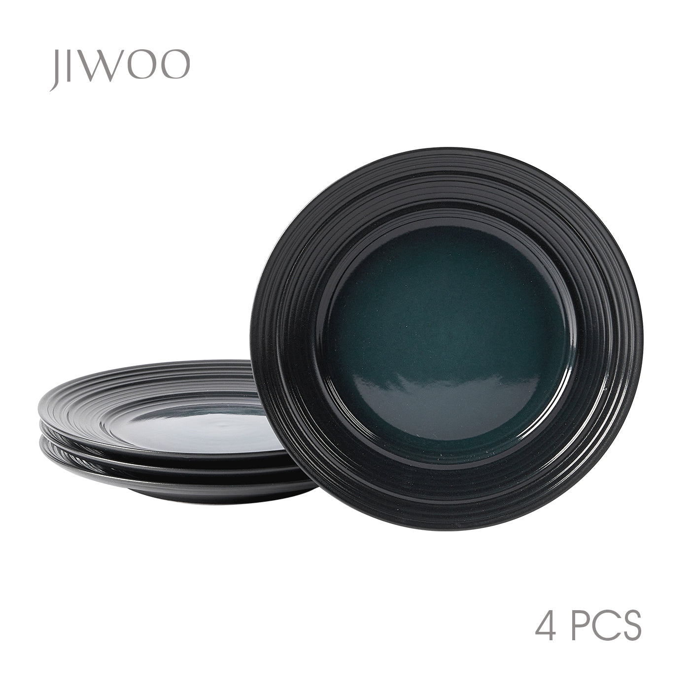 JIWOO-Lurcern, 4pcs, 8,5zoll 21,4cm Essteller, Mikrowellengeeignet und Spülmaschinengeeignet