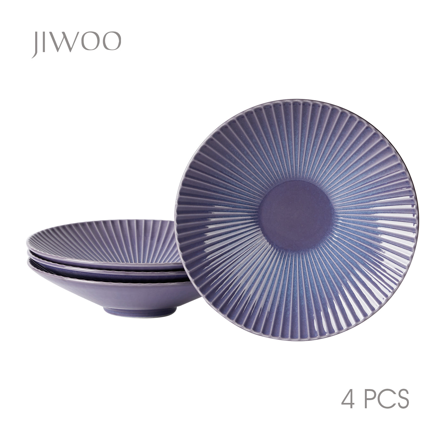 JIWOO-Collins, 4pcs, 10zoll 24,8cm Teller, Mikrowellengeeignet und Spülmaschinengeeignet