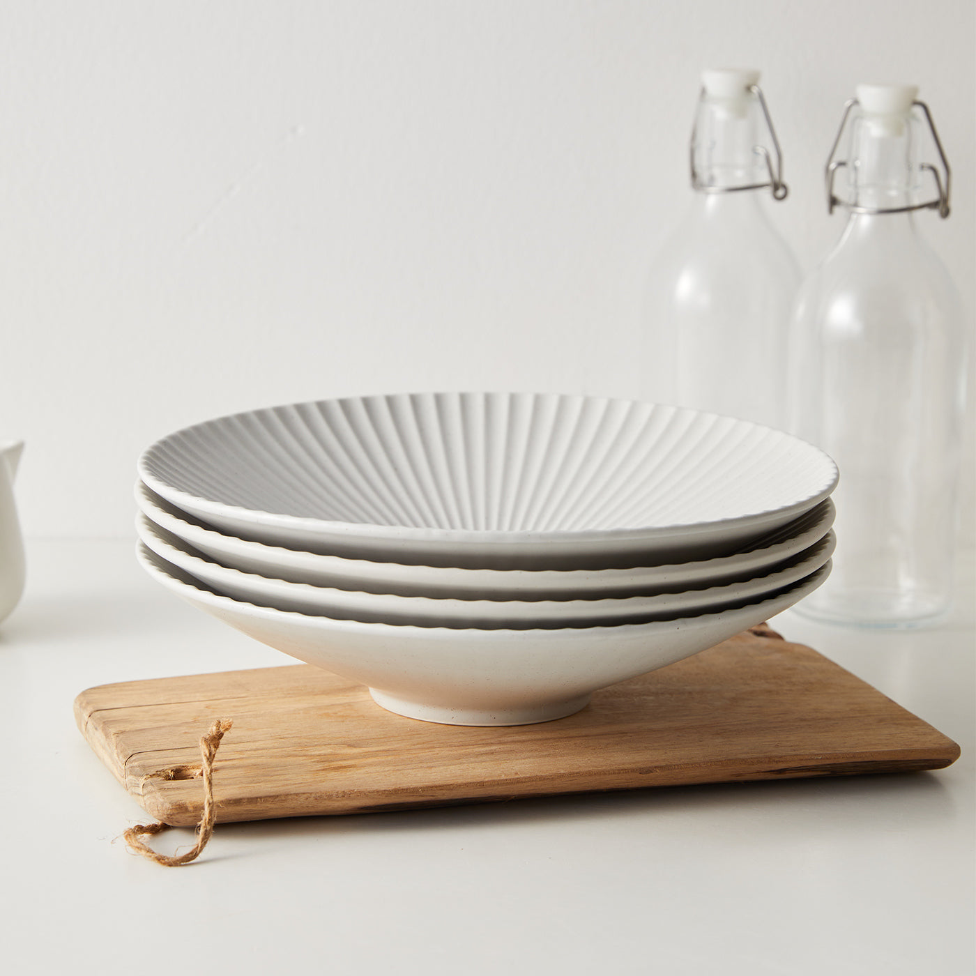 JIWOO-Collins, 4pcs, 10zoll 24,8cm Teller, Mikrowellengeeignet und Spülmaschinengeeignet