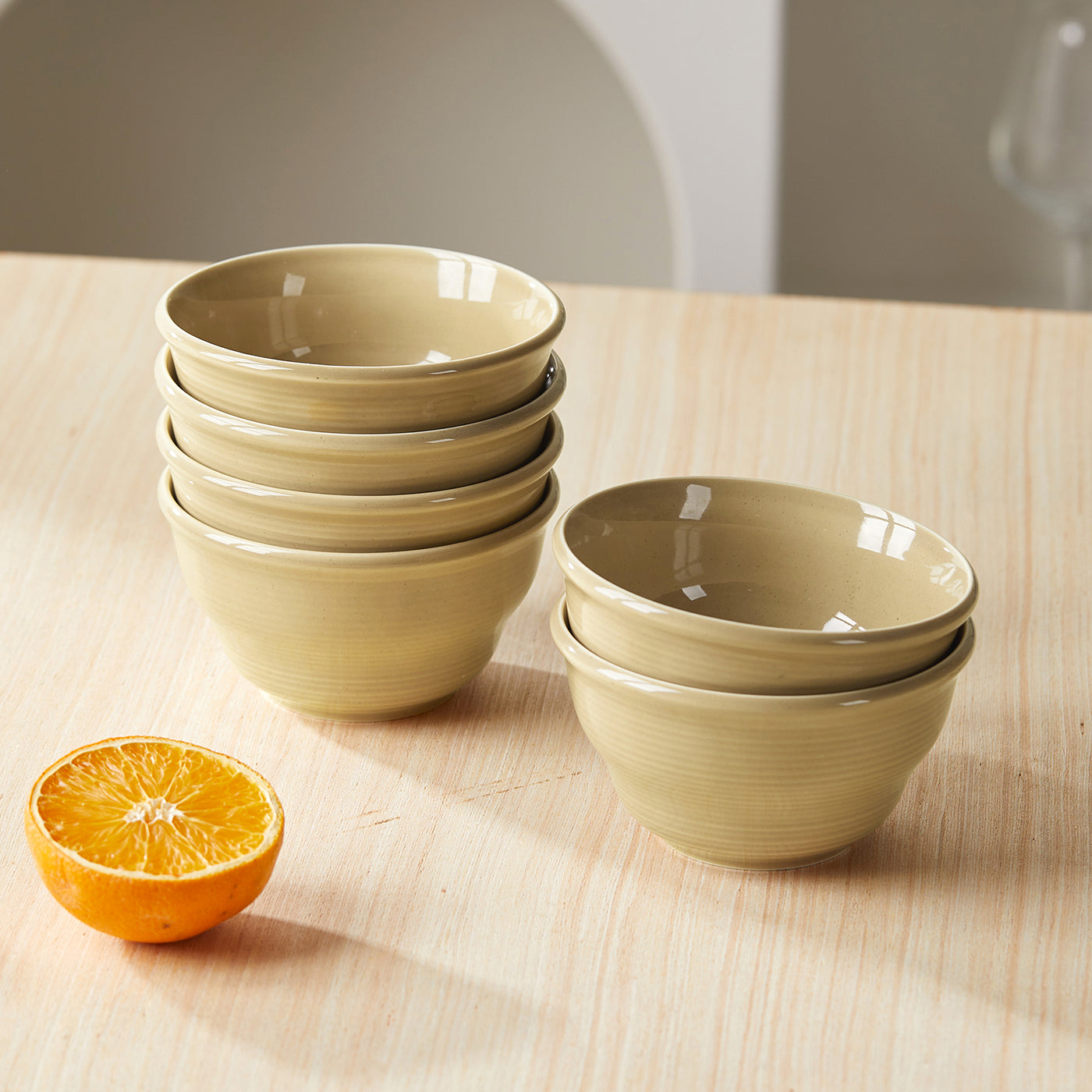 JIWOO-Zen, 6pcs, 4,5Zoll 11,7cm Schüssel, Mikrowellengeeignet und Spülmaschinengeeignet
