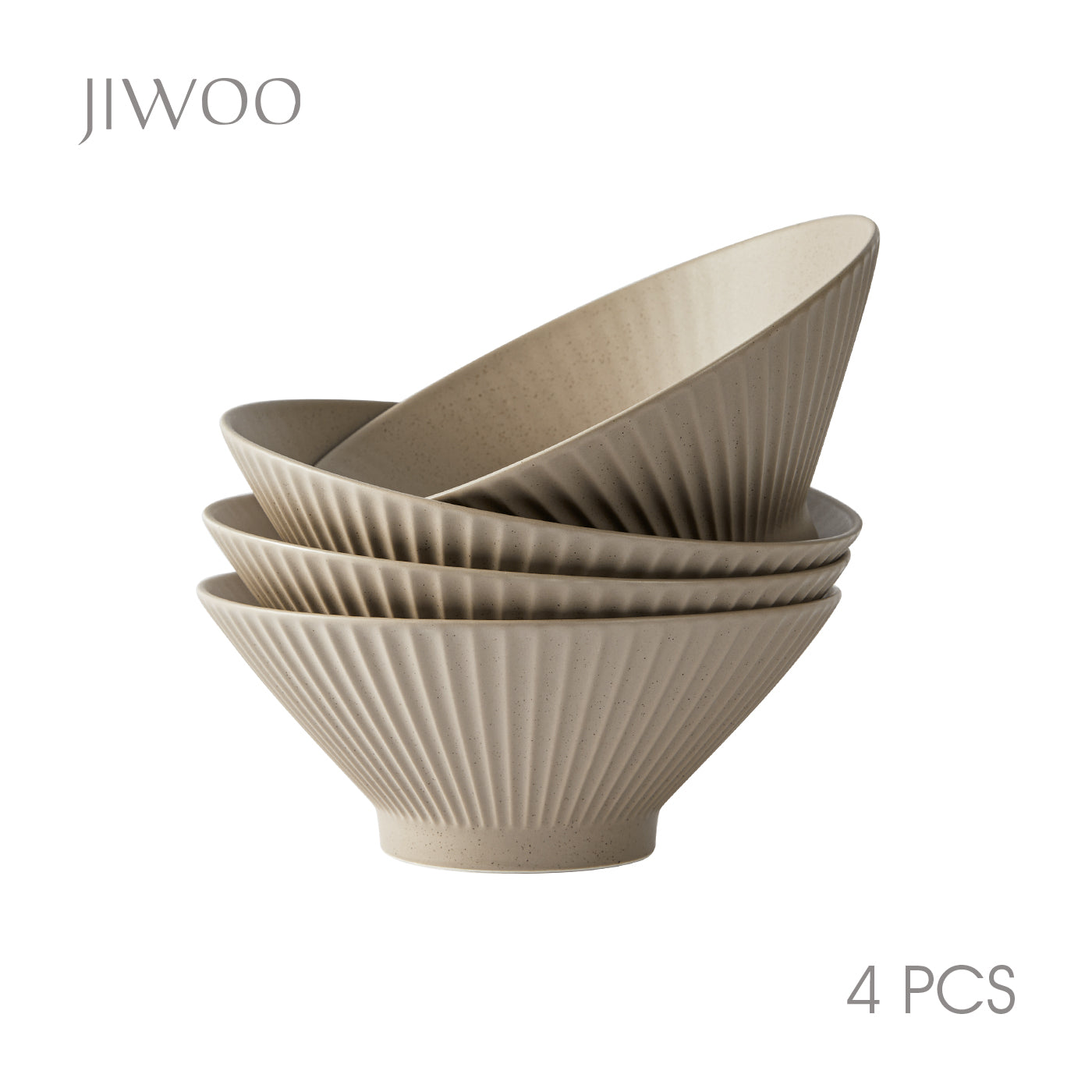 JIWOO-Collins, 4pcs, 8Zoll 20cm Schüssel, Mikrowellengeeignet und Spülmaschinengeeignet