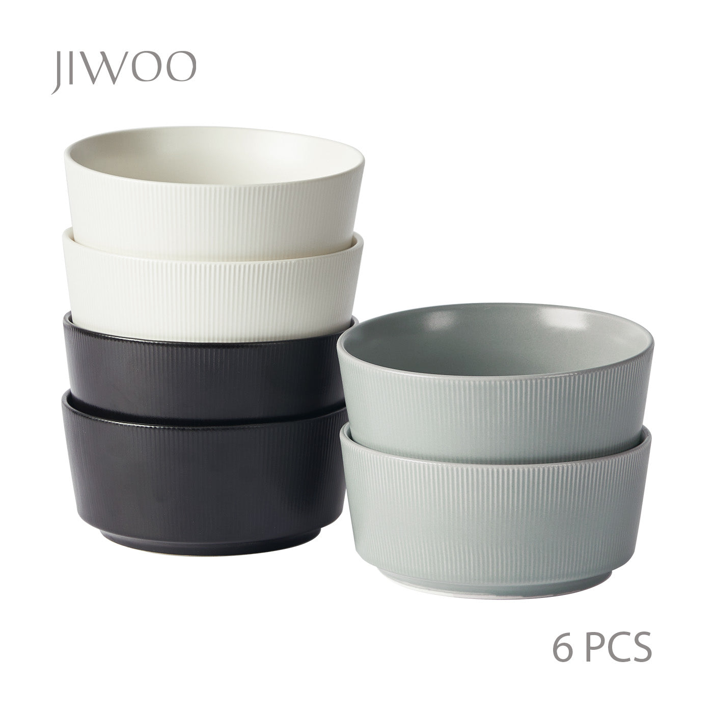 JIWOO-Roman Holiday, 6pcs, 6Zoll 15,2cm Schüssel, Mikrowellengeeignet und Spülmaschinengeeignet