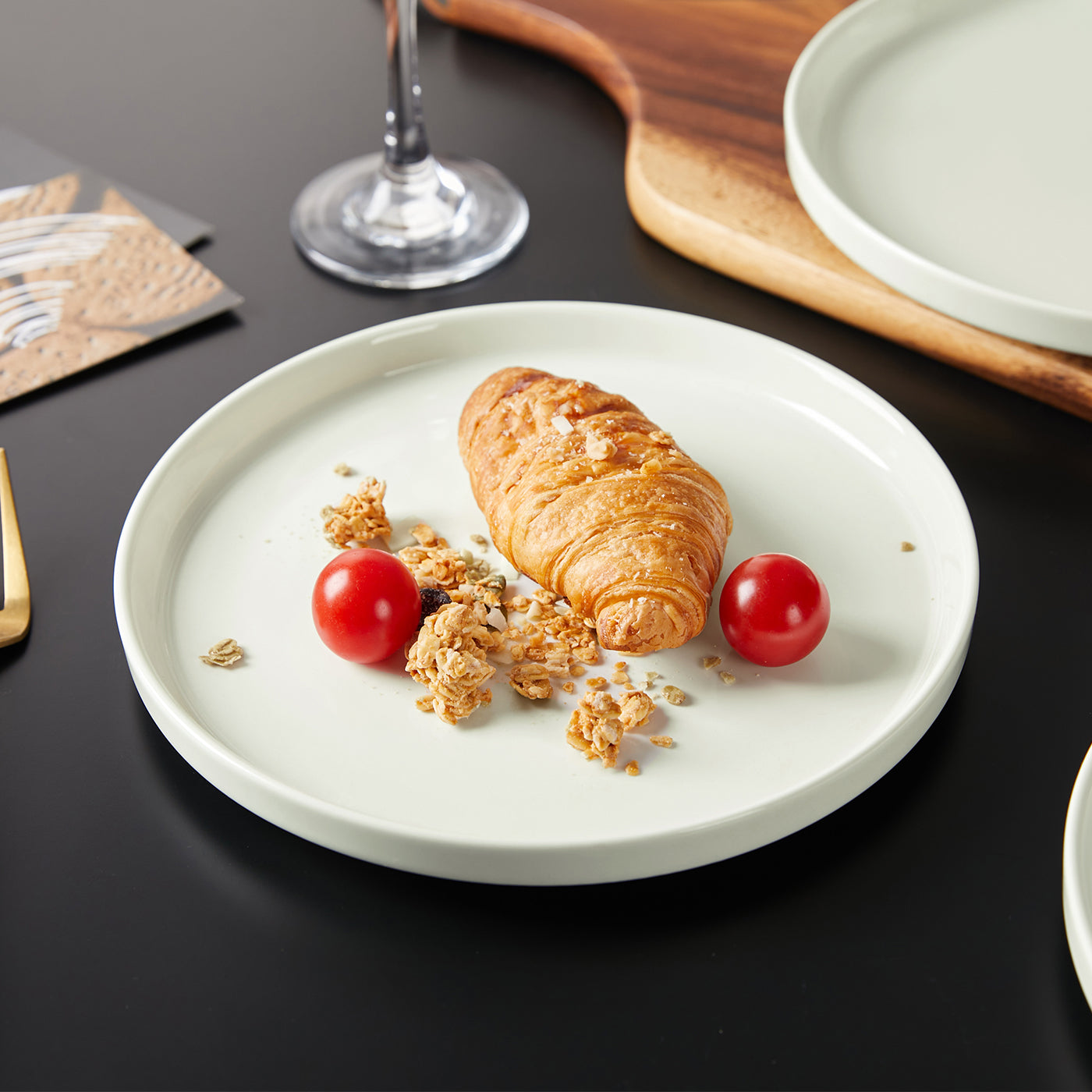 JIWOO-Beira, 4pcs, 8Zoll 21cm Essteller, Mikrowellengeeignet und Spülmaschinengeeignet