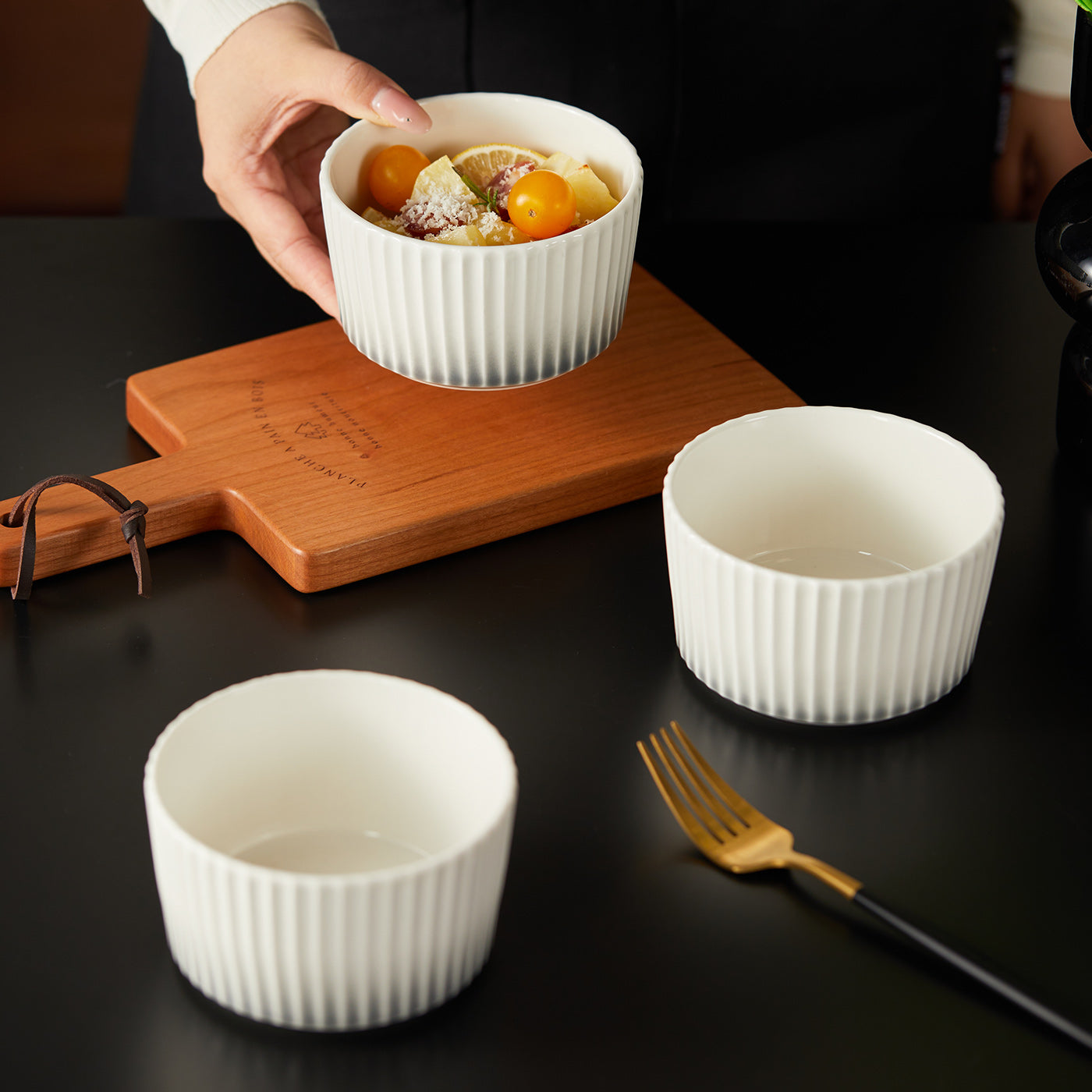 JIWOO-Collins, 4pcs, 4,5zoll 11cm Schüssel, Mikrowellengeeignet und Spülmaschinengeeignet