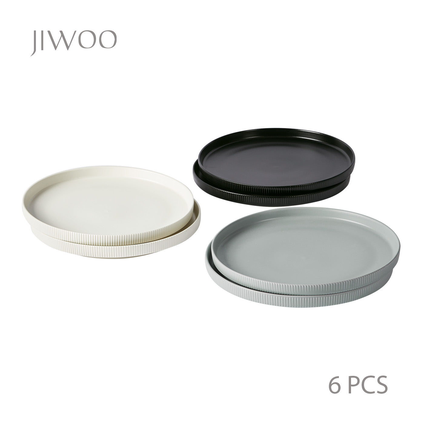 JIWOO-Roman Holiday, 6pcs, 6Zoll 15,2 cm Essteller, Mikrowellengeeignet und Spülmaschinengeeignet