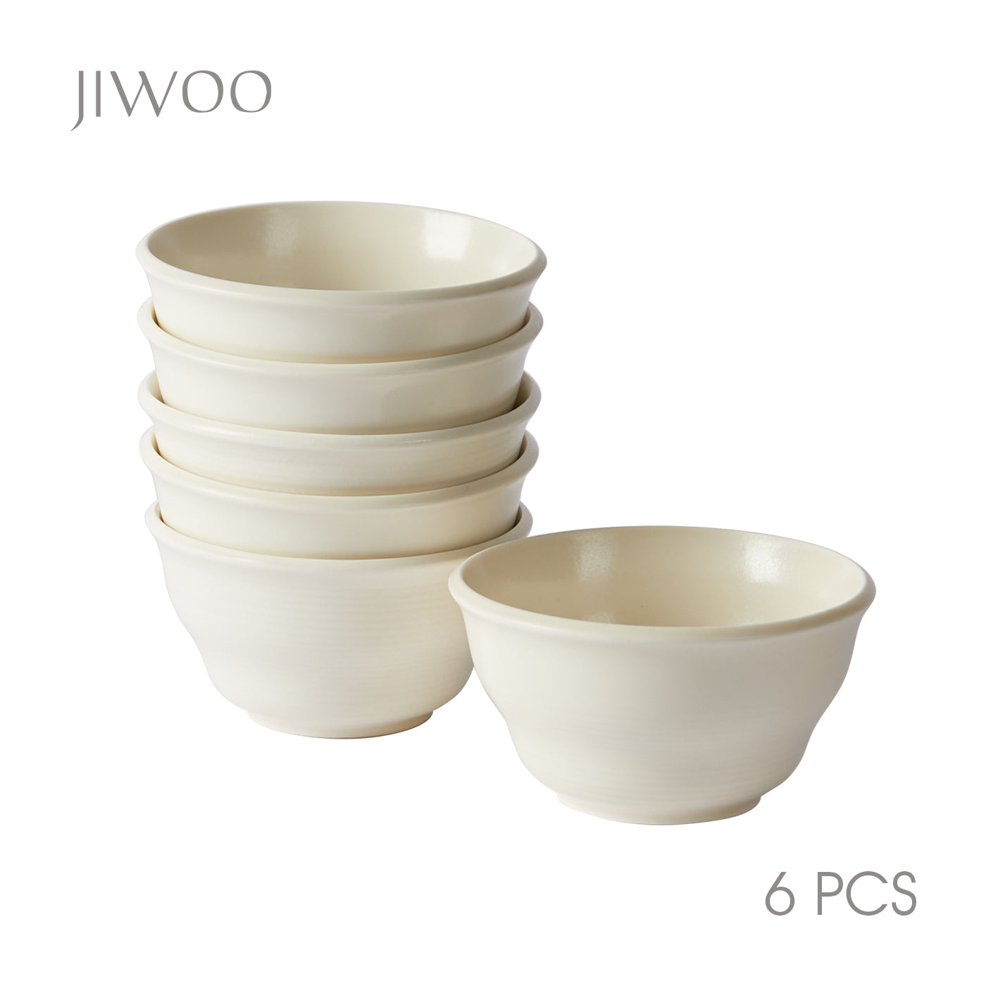 JIWOO-Zen, 6pcs, 4,5Zoll 11,7cm Schüssel, Mikrowellengeeignet und Spülmaschinengeeignet