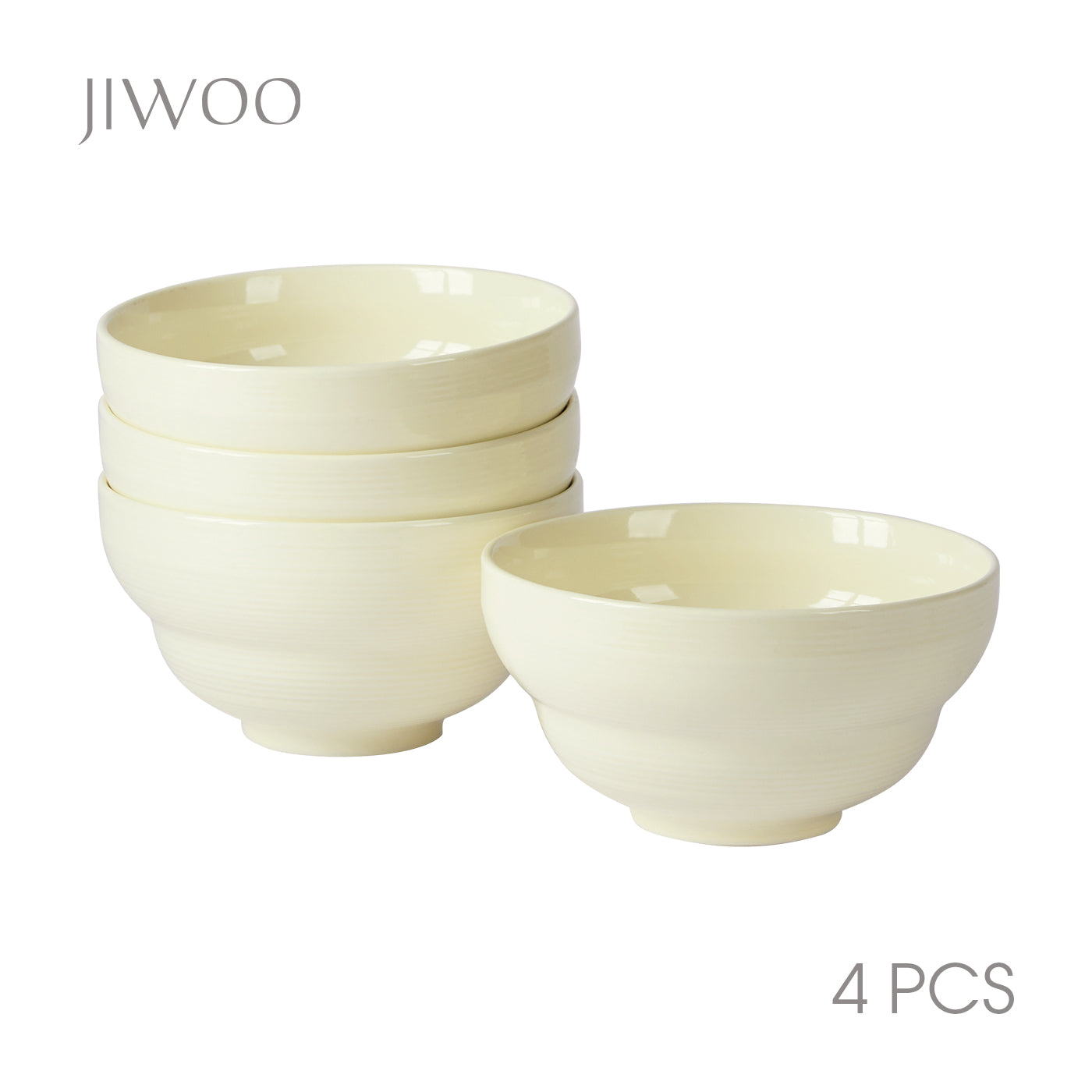 JIWOO-Light stream, 4pcs, 6Zoll 15,3cm Schüssel, Mikrowellengeeignet und Spülmaschinengeeignet