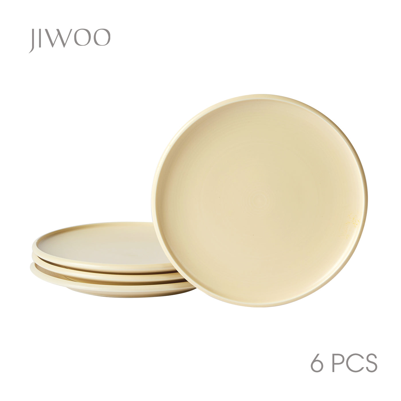 JIWOO-Zen, 4pcs, 8,5zoll 21,5cm Essteller, Mikrowellengeeignet und Spülmaschinengeeignet