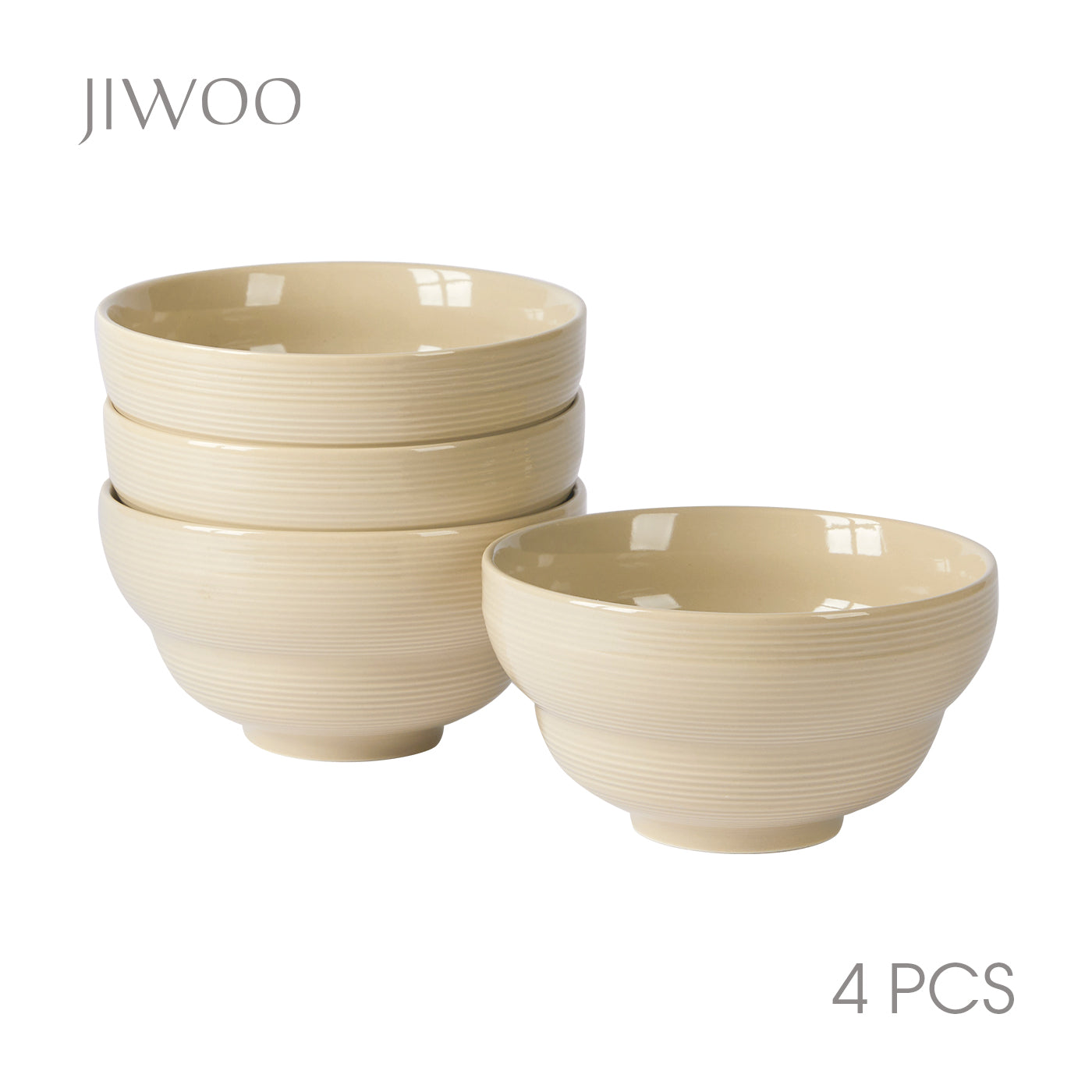 JIWOO-Light stream, 4pcs, 6Zoll 15,3cm Schüssel, Mikrowellengeeignet und Spülmaschinengeeignet
