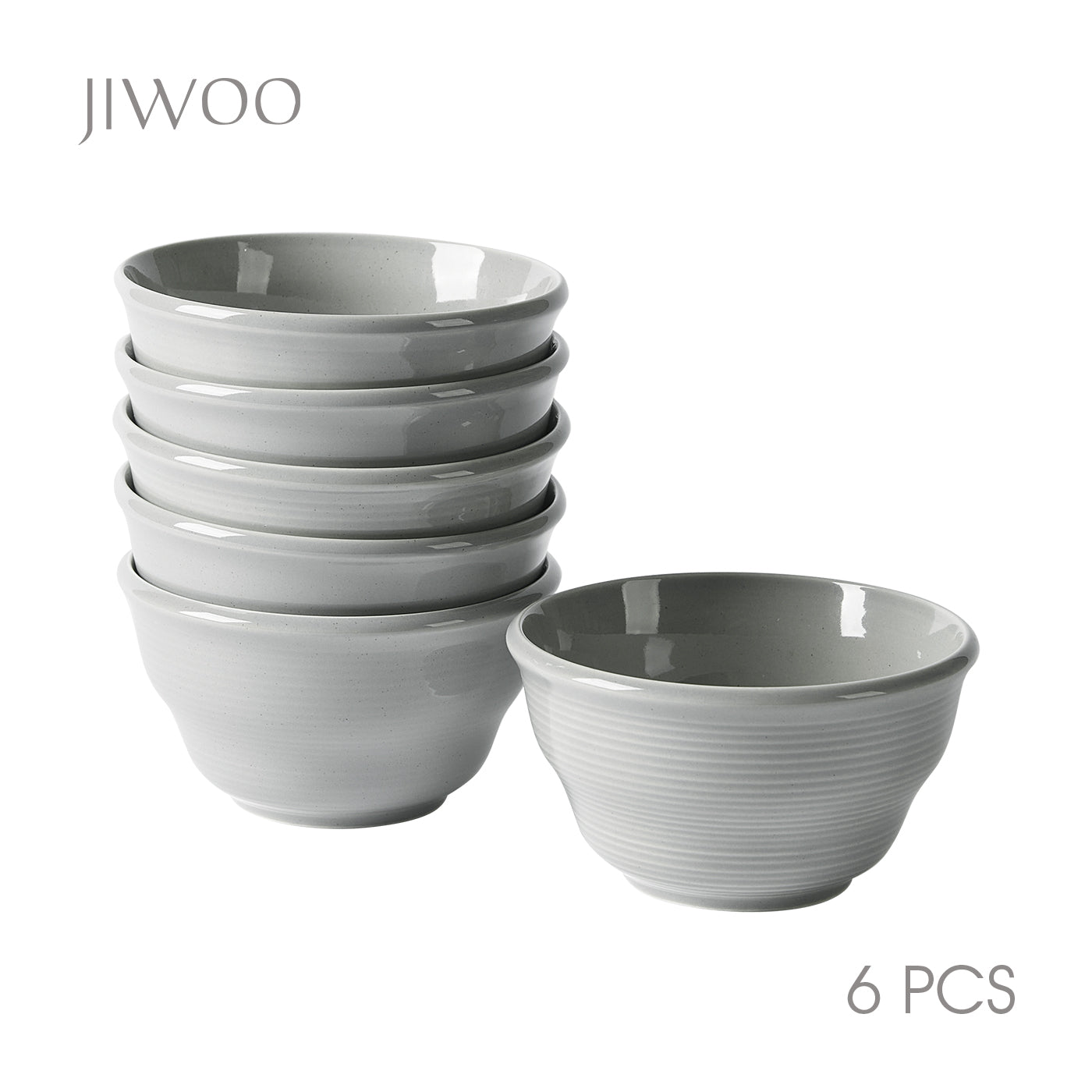 JIWOO-Zen, 6pcs, 4,5Zoll 11,7cm Schüssel, Mikrowellengeeignet und Spülmaschinengeeignet