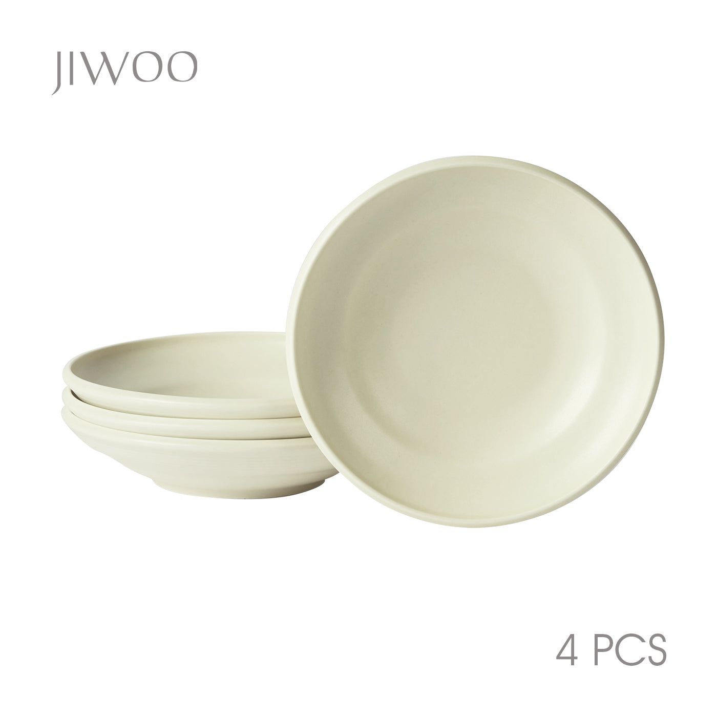JIWOO-Zen, 4pcs, 8,5zoll 22cm Suppenteller, Mikrowellengeeignet und Spülmaschinengeeignet