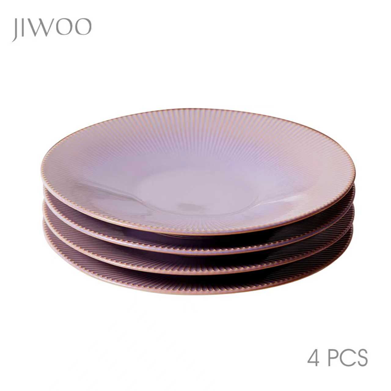 JIWOO-Moire, 4pcs, 8Zoll 21,2cm Teller, Mikrowellengeeignet und Spülmaschinengeeignet