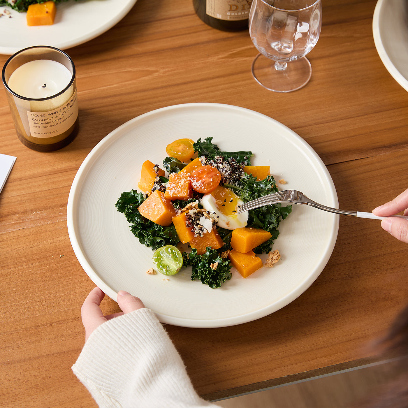 JIWOO-Zen, 6pcs, 10zoll 25,2cm Essteller, Mikrowellengeeignet und Spülmaschinengeeignet