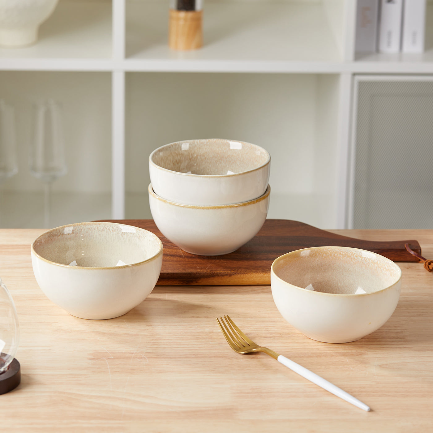 JIWOO-Lovina, 4pcs, 5,5zoll 13,5cm Schale, Mikrowellengeeignet und Spülmaschinengeeignet