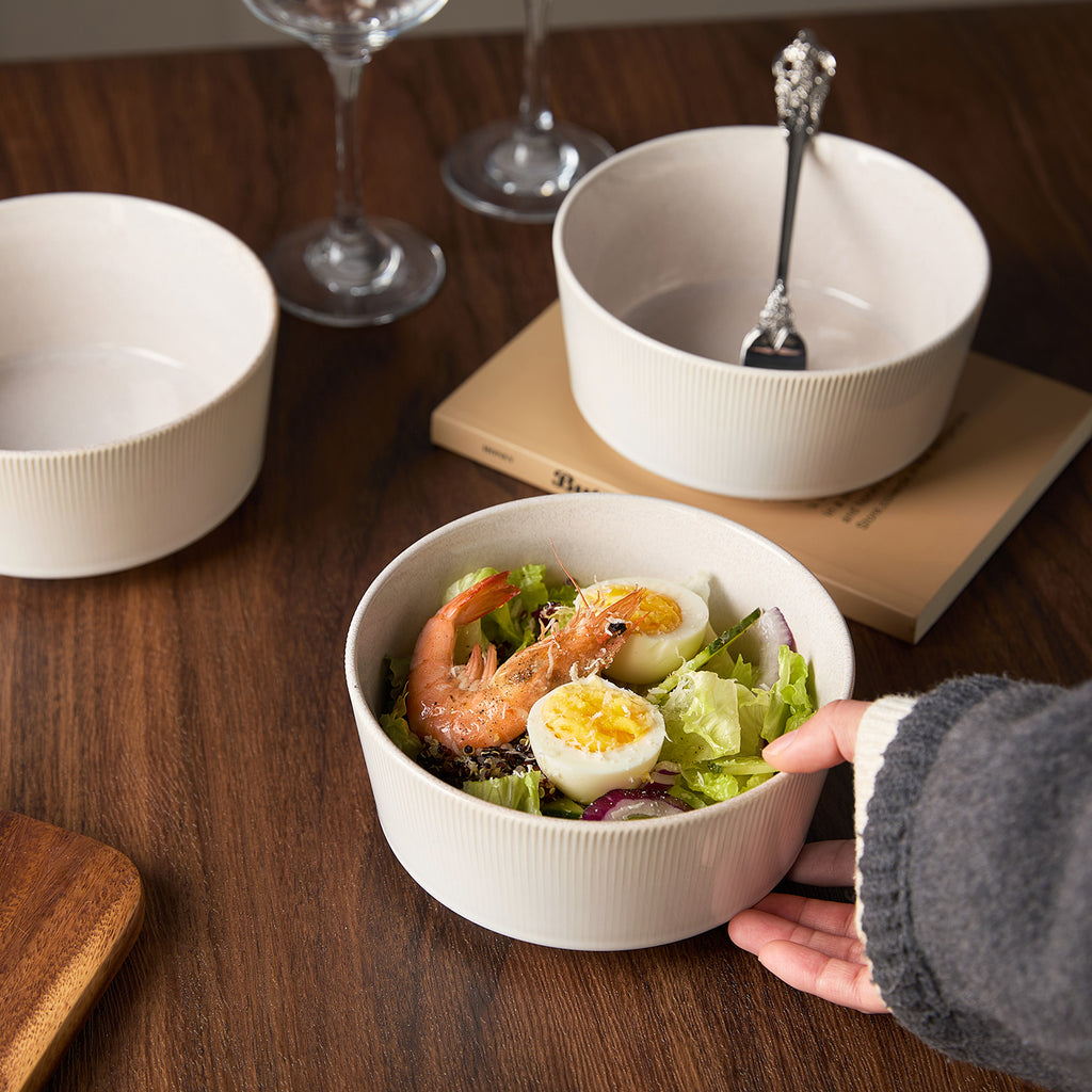 JIWOO-Roman a, 4pcs, 6zoll 15,2cm Schale, Mikrowellengeeignet und Spülmaschinengeeignet