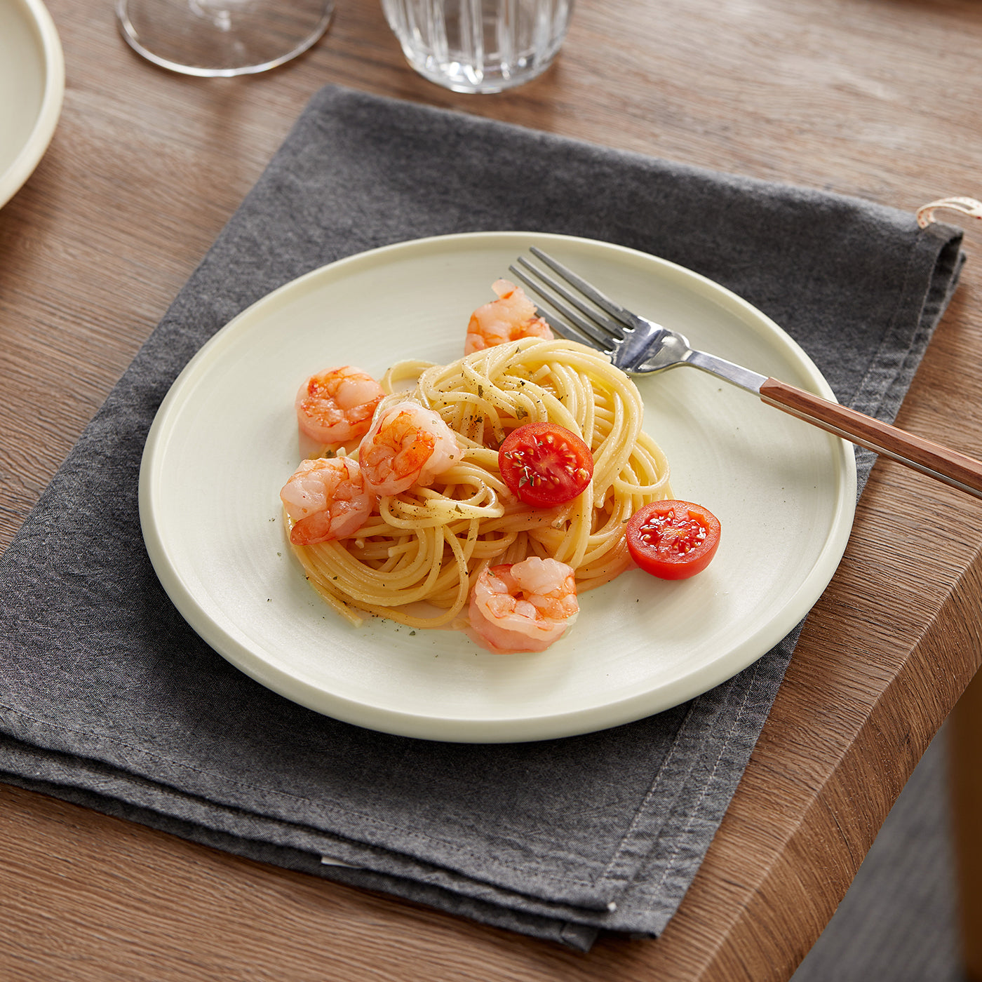 JIWOO-Zen, 4pcs, 8,5zoll 21,8cm Essteller, Mikrowellengeeignet und Spülmaschinengeeignet