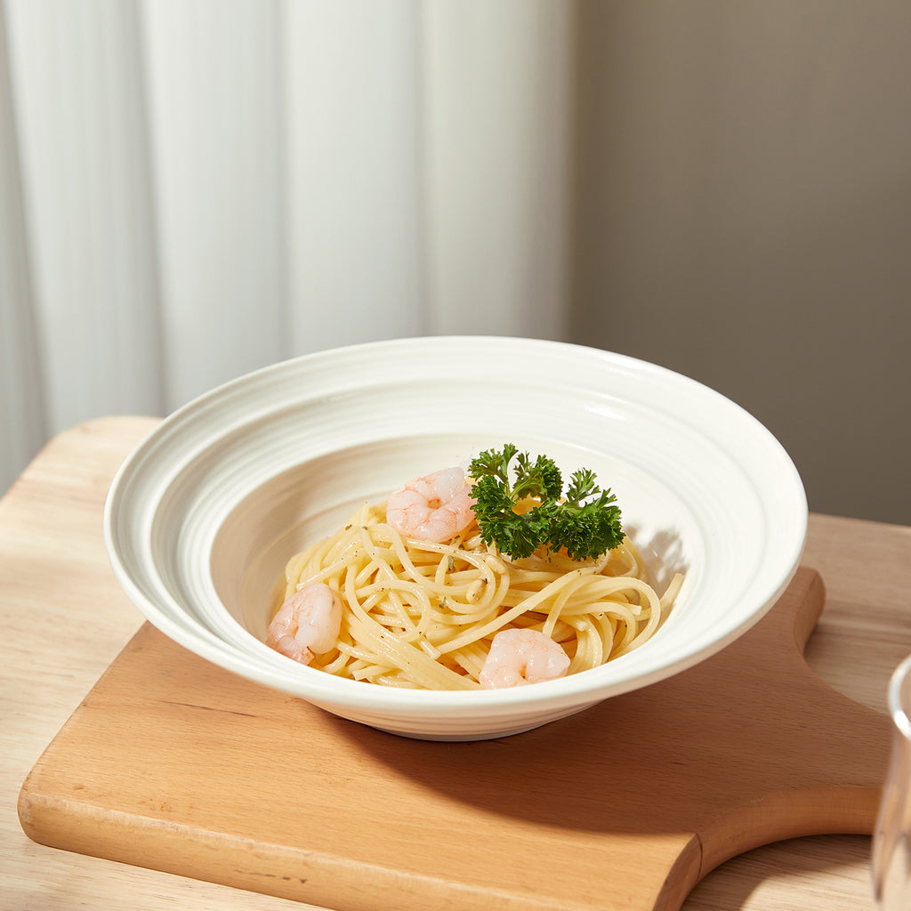 JIWOO-Lurcern, 4pcs, 8,5zoll 21,2cm Suppenteller, Mikrowellengeeignet und Spülmaschinengeeignet