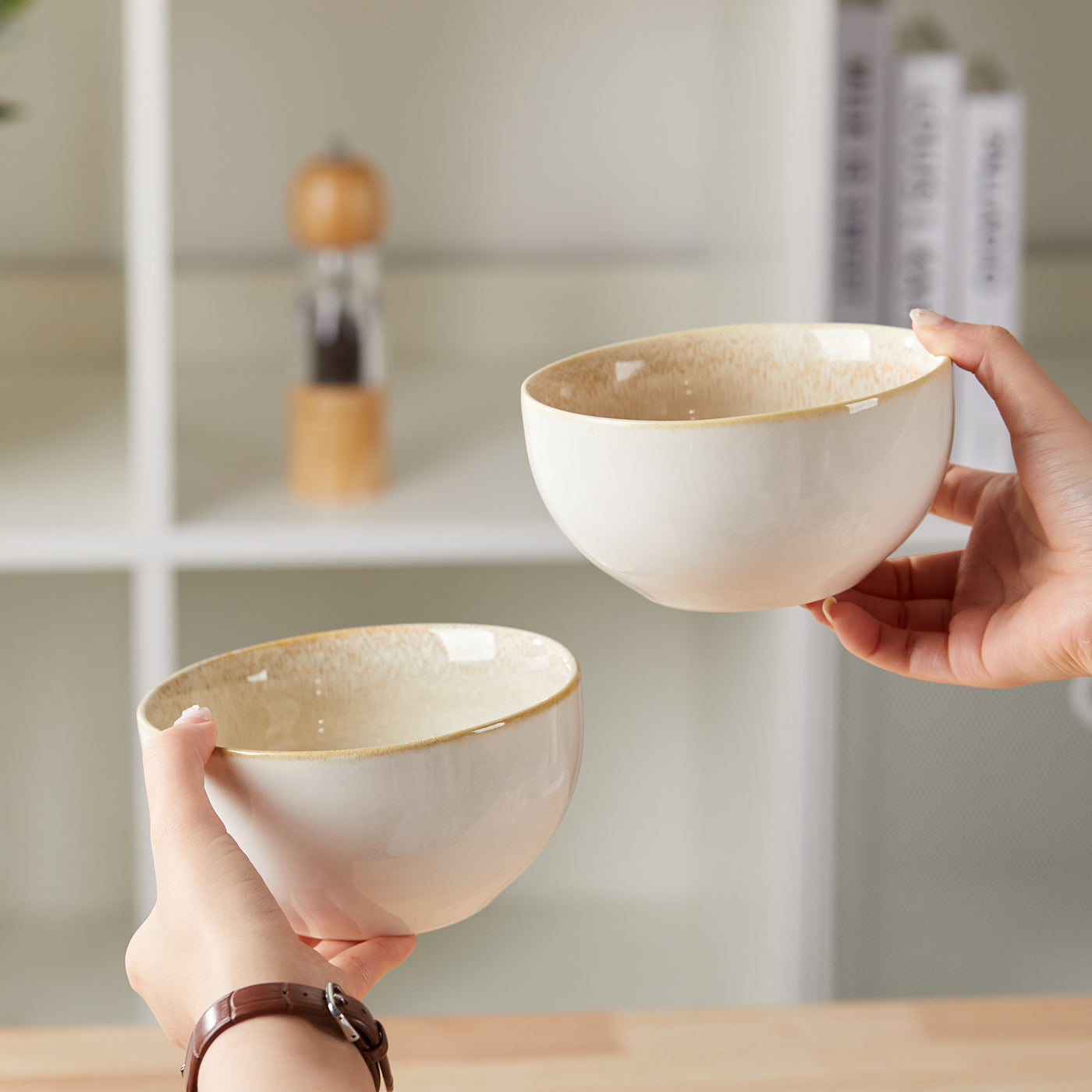 JIWOO-Lovina, 4pcs, 5,5zoll 13,5cm Schale, Mikrowellengeeignet und Spülmaschinengeeignet