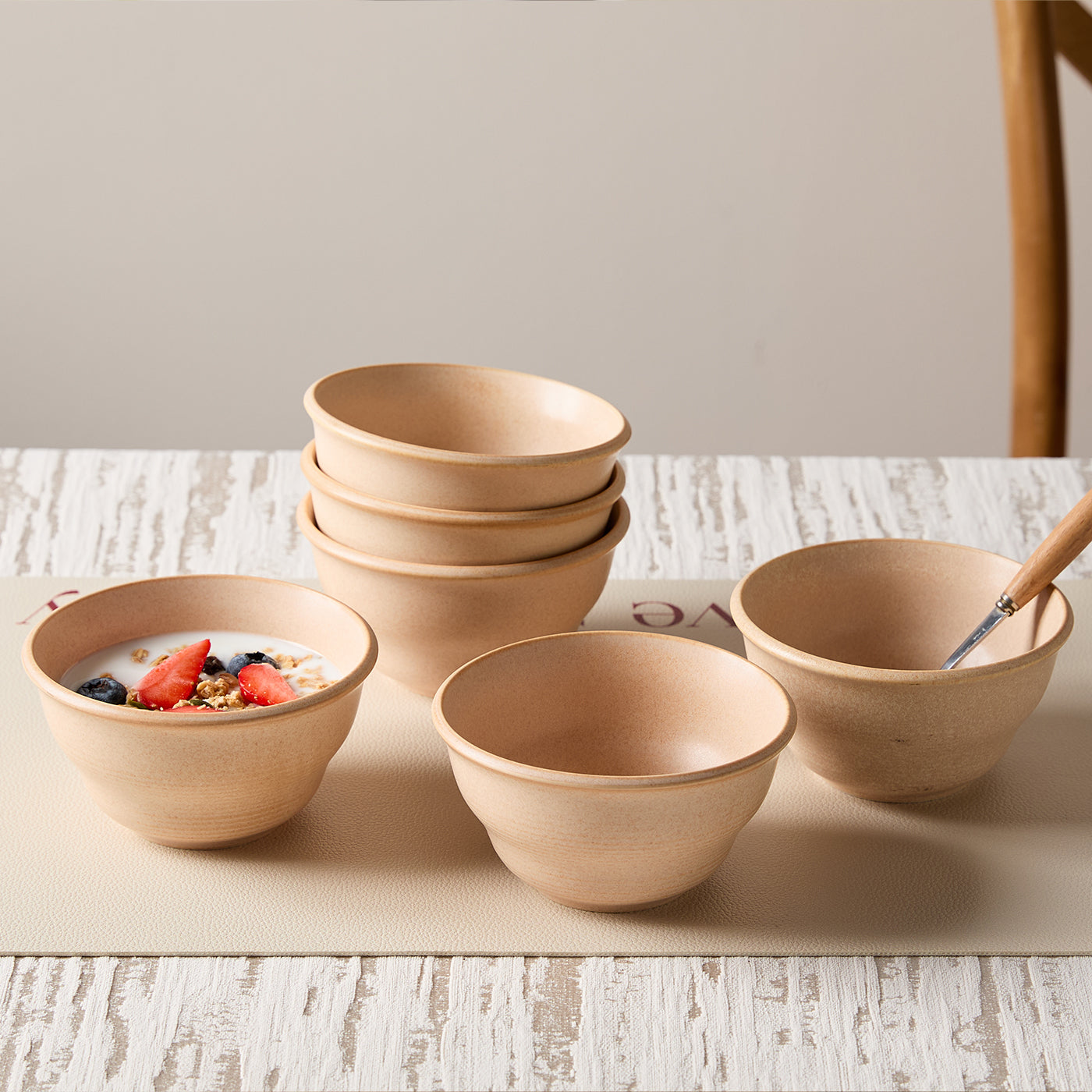 JIWOO-Zen, 6pcs, 4,5Zoll 11,7cm Schale, Mikrowellengeeignet und Spülmaschinengeeignet