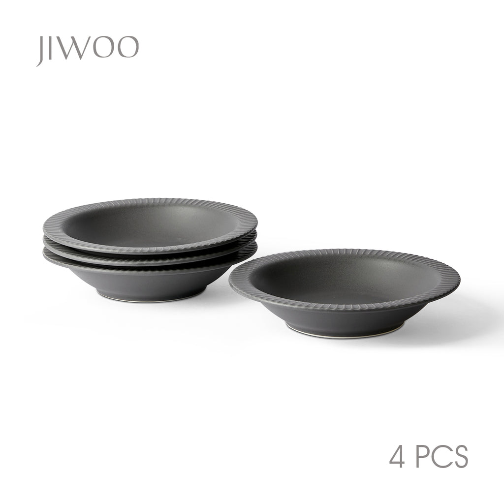 JIWOO-Collins, 4-teiliges 21,2cm Suppenteller, Mikrowellengeeignet und Spülmaschinengeeignet