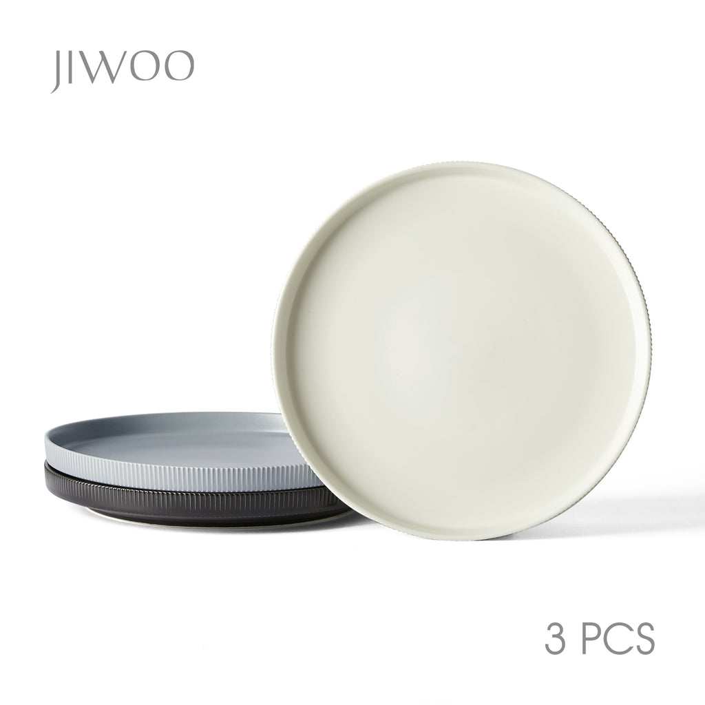 JIWOO-Roman Holiday, 3pcs, 10,5Zoll 27,7cm Essteller, Mikrowellengeeignet und Spülmaschinengeeignet