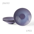 JIWOO-Collins, 4-teiliges 24,8cm Teller, Mikrowellengeeignet und Spülmaschinengeeignet