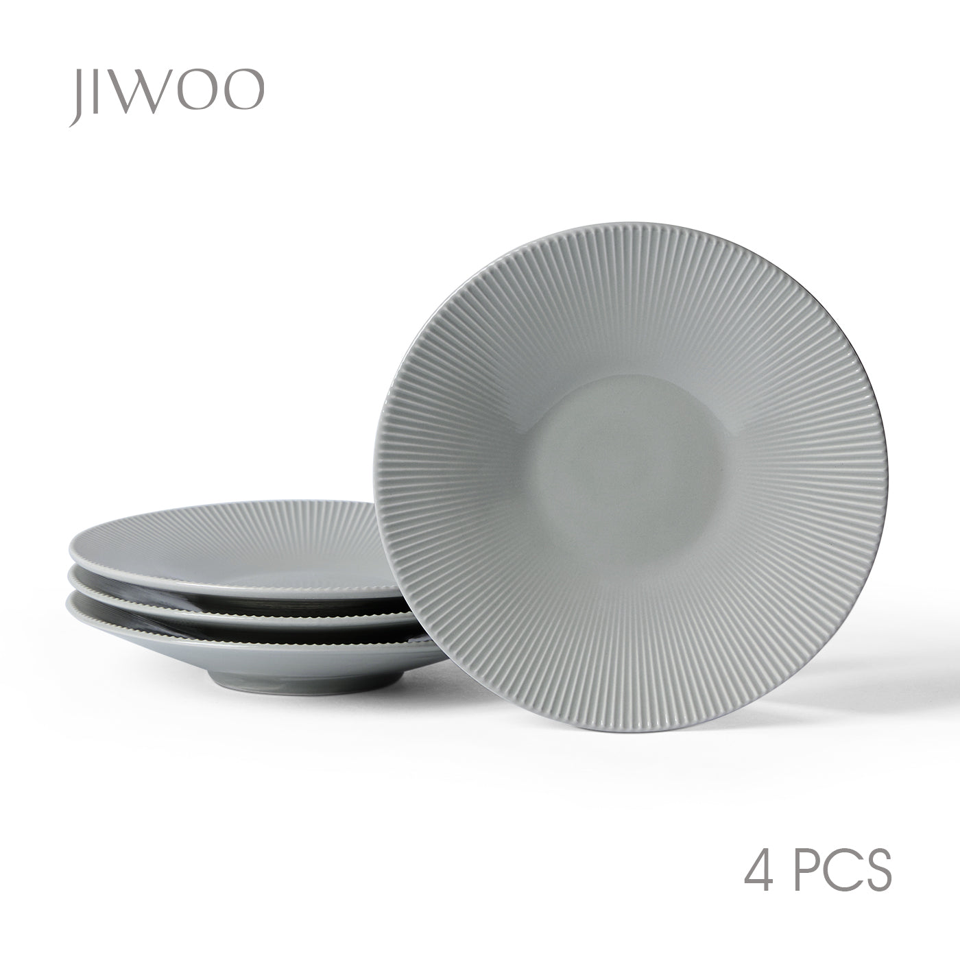 JIWOO-Moire, 4-teiliges 21,7cm Teller, Mikrowellengeeignet und Spülmaschinengeeignet