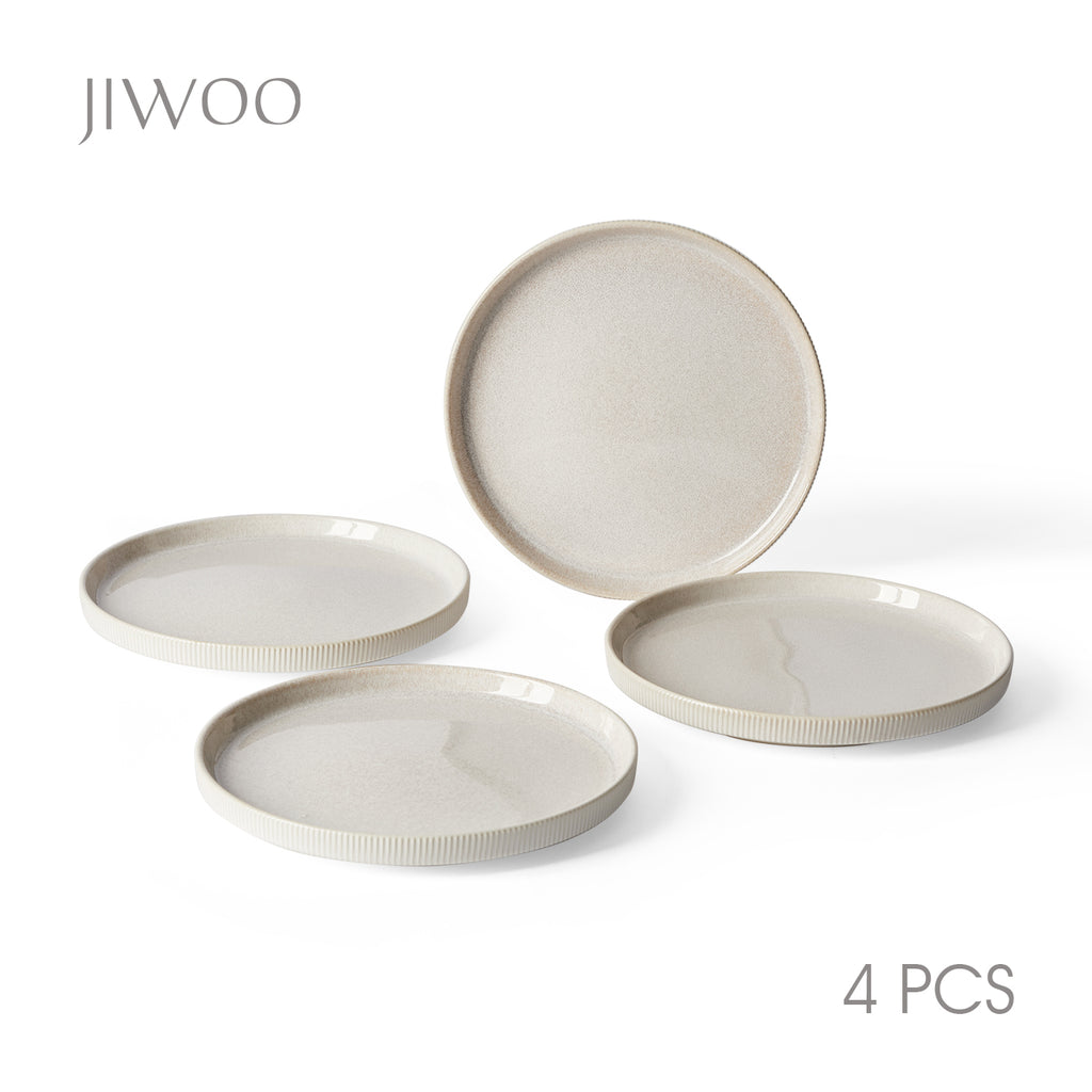 JIWOO-Roman Holiday, 4-teiliges 21,3cm Essteller, Mikrowellengeeignet und Spülmaschinengeeignet