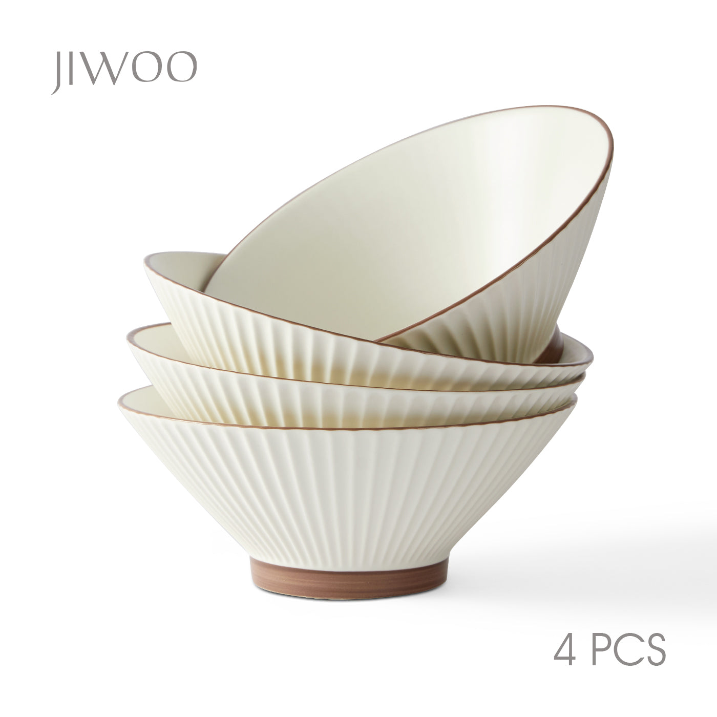JIWOO-Collins, 4pcs, 8Zoll 20cm Schüssel, Mikrowellengeeignet und Spülmaschinengeeignet