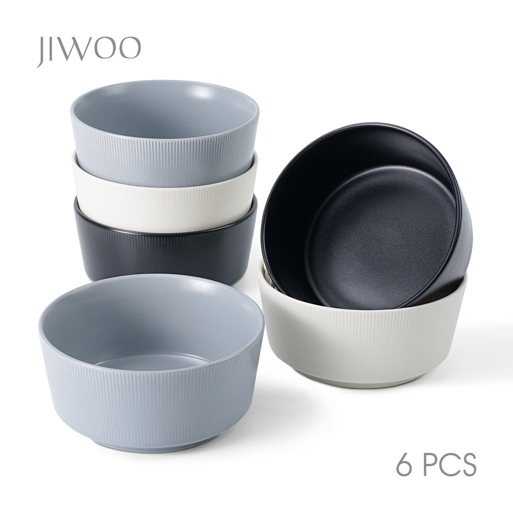 JIWOO-Roman Holiday, 6pcs, 6Zoll 15,2cm Schüssel, Mikrowellengeeignet und Spülmaschinengeeignet