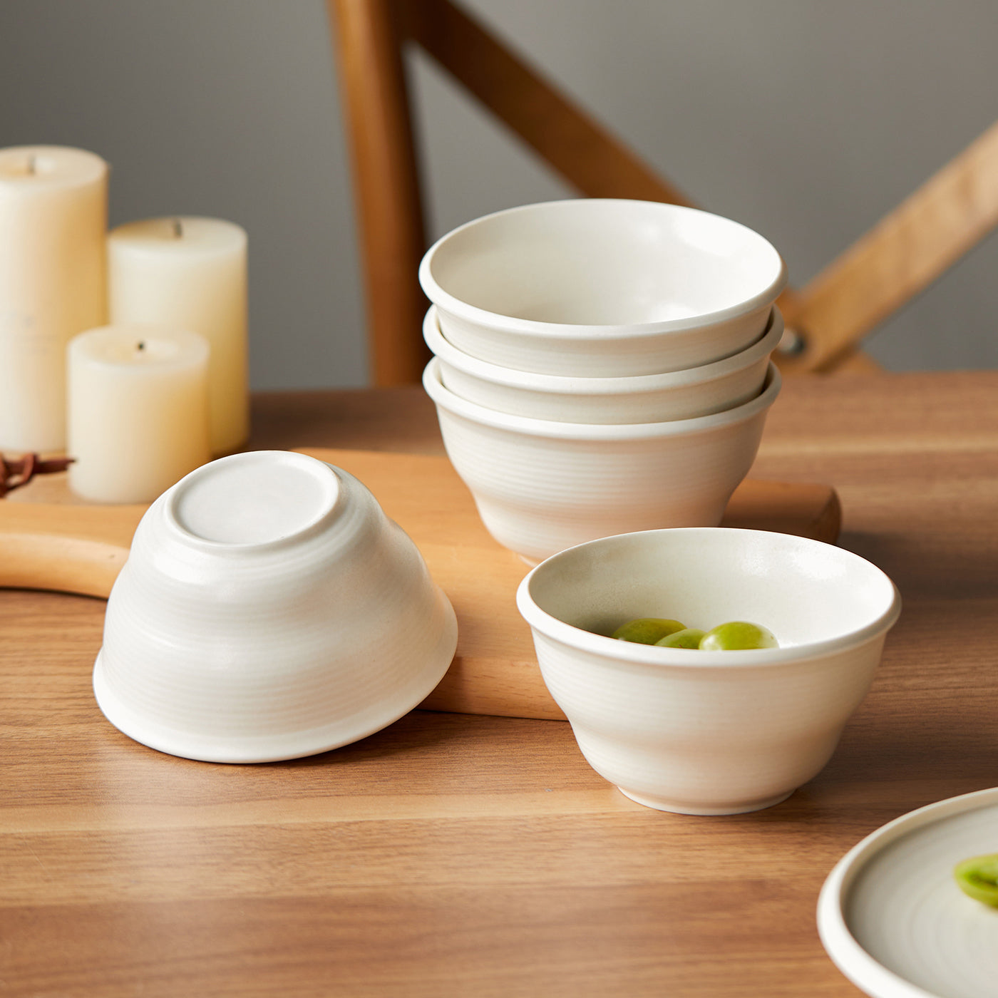 JIWOO-Zen, 6pcs, 4,5Zoll 11,7cm Schüssel, Mikrowellengeeignet und Spülmaschinengeeignet
