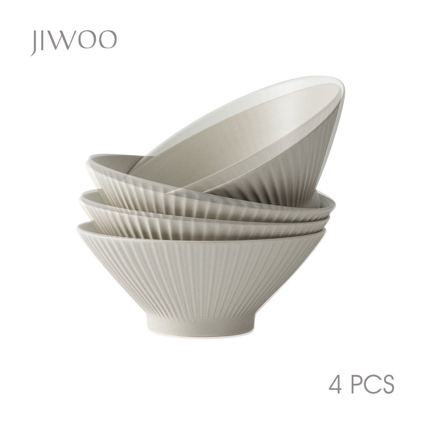 JIWOO-Collins, 4pcs, 8Zoll 20cm Schüssel, Mikrowellengeeignet und Spülmaschinengeeignet