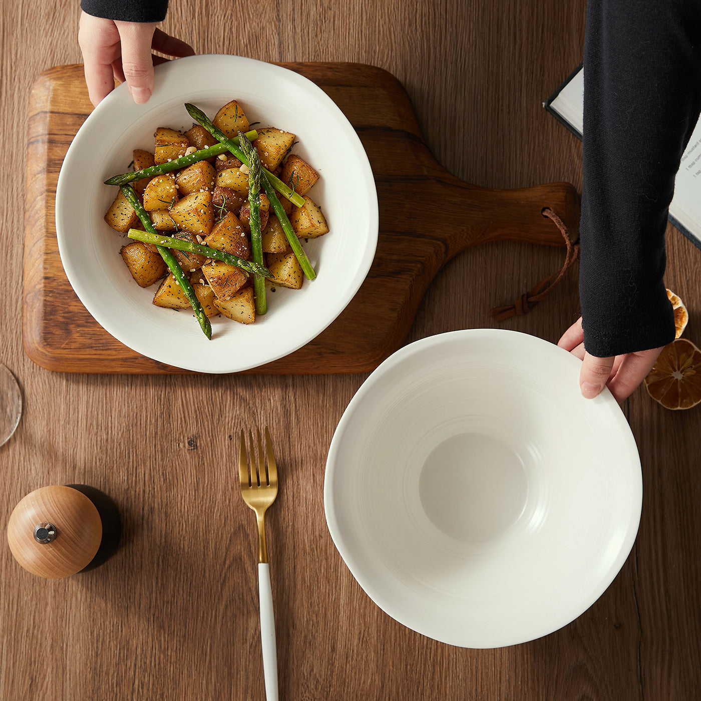 JIWOO-Lurcern, 4pcs, 8zoll 20,6cm Ramenschüssel, Mikrowellengeeignet und Spülmaschinengeeignet