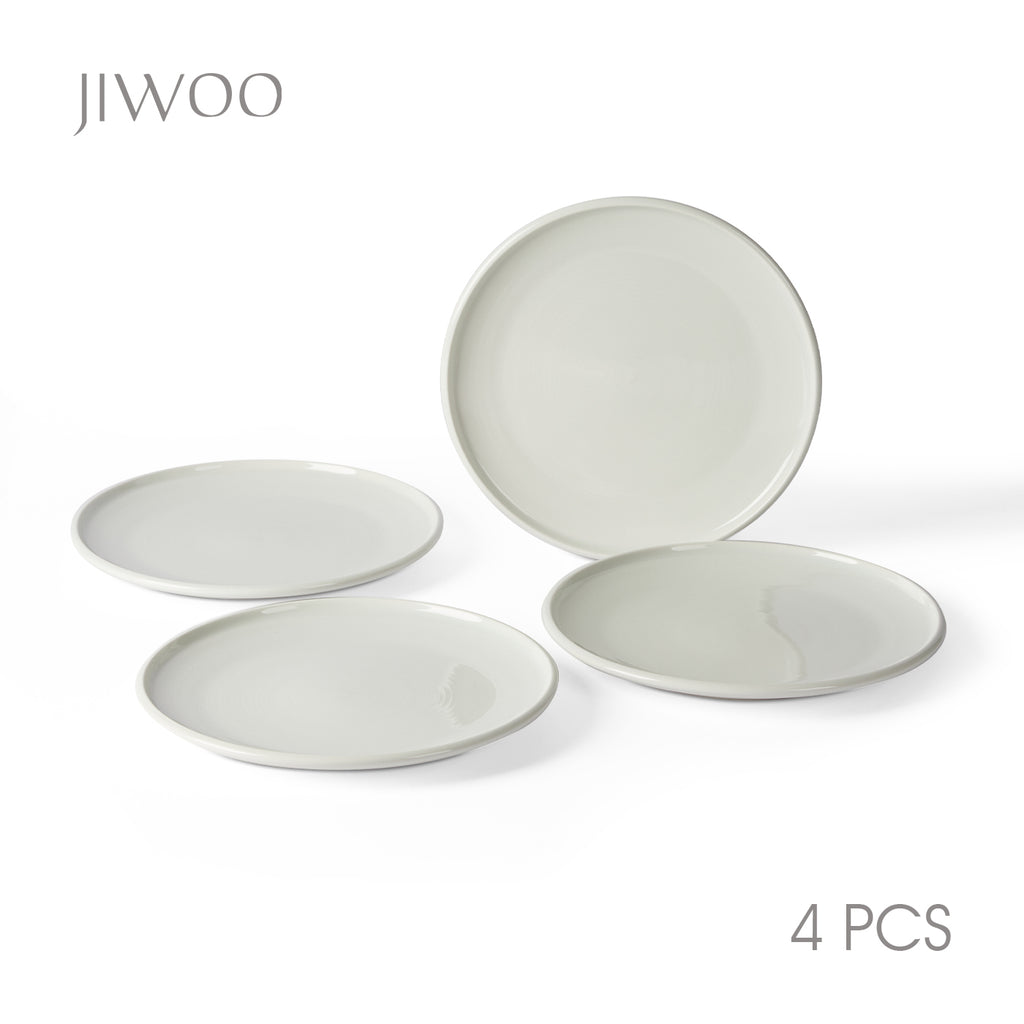 JIWOO-Zen, 4-teiliges 25,2cm Essteller, Mikrowellengeeignet und Spülmaschinengeeignet