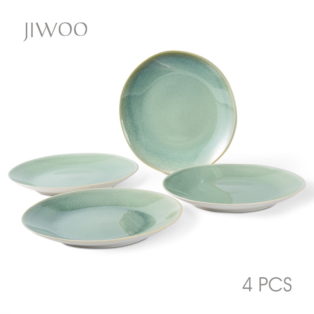 JIWOO-Lovina, 4-teiliges 27,7cm Essteller, Mikrowellengeeignet und Spülmaschinengeeignet