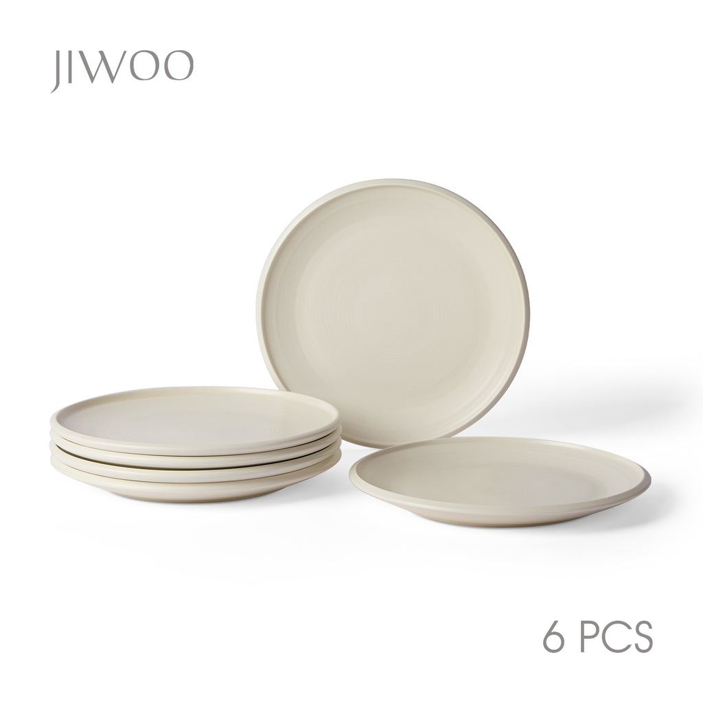 JIWOO-Zen, 6-teiliges 25,2cm Essteller, Mikrowellengeeignet und Spülmaschinengeeignet