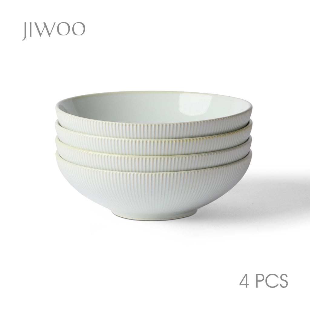 JIWOO-Moire, 4-teiliges 20cm Schüssel, Mikrowellengeeignet und Spülmaschinengeeignet