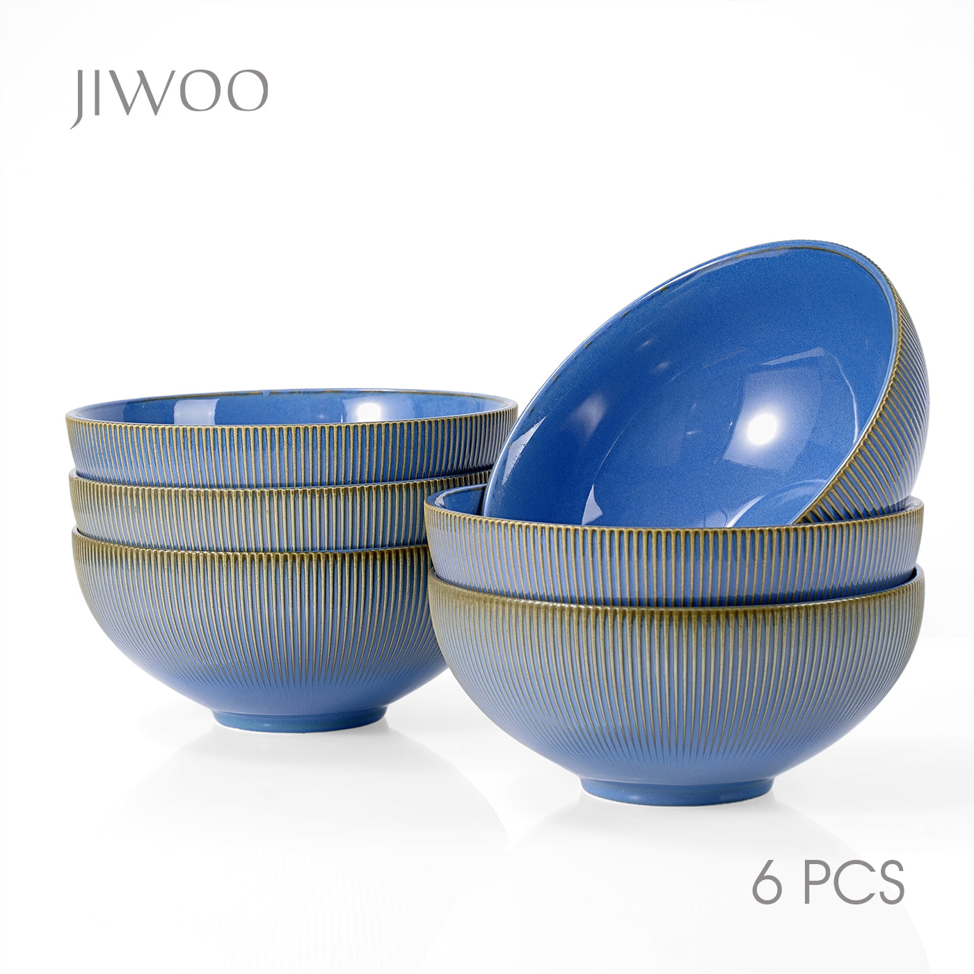 JIWOO-Moire, 6-teiliges 20cm Schüssel, Mikrowellengeeignet und Spülmaschinengeeignet