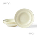 JIWOO-Light stream, 4-teiliges 20,4cm Tiefer teller, Mikrowellengeeignet und Spülmaschinengeeignet