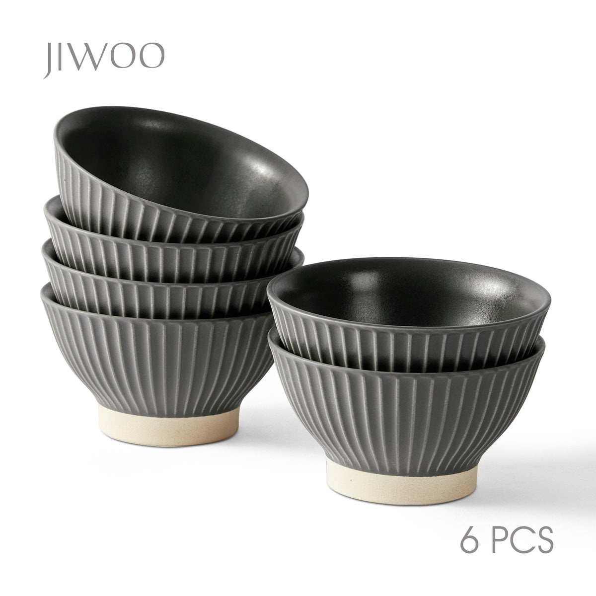 JIWOO-Collins, 6-teiliges 12cm Schale, Mikrowellengeeignet und Spülmaschinengeeignet