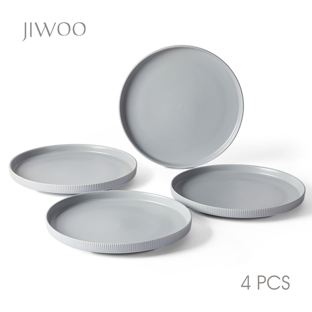 JIWOO-Roman Holiday, 4-teiliges 21,3cm Essteller, Mikrowellengeeignet und Spülmaschinengeeignet