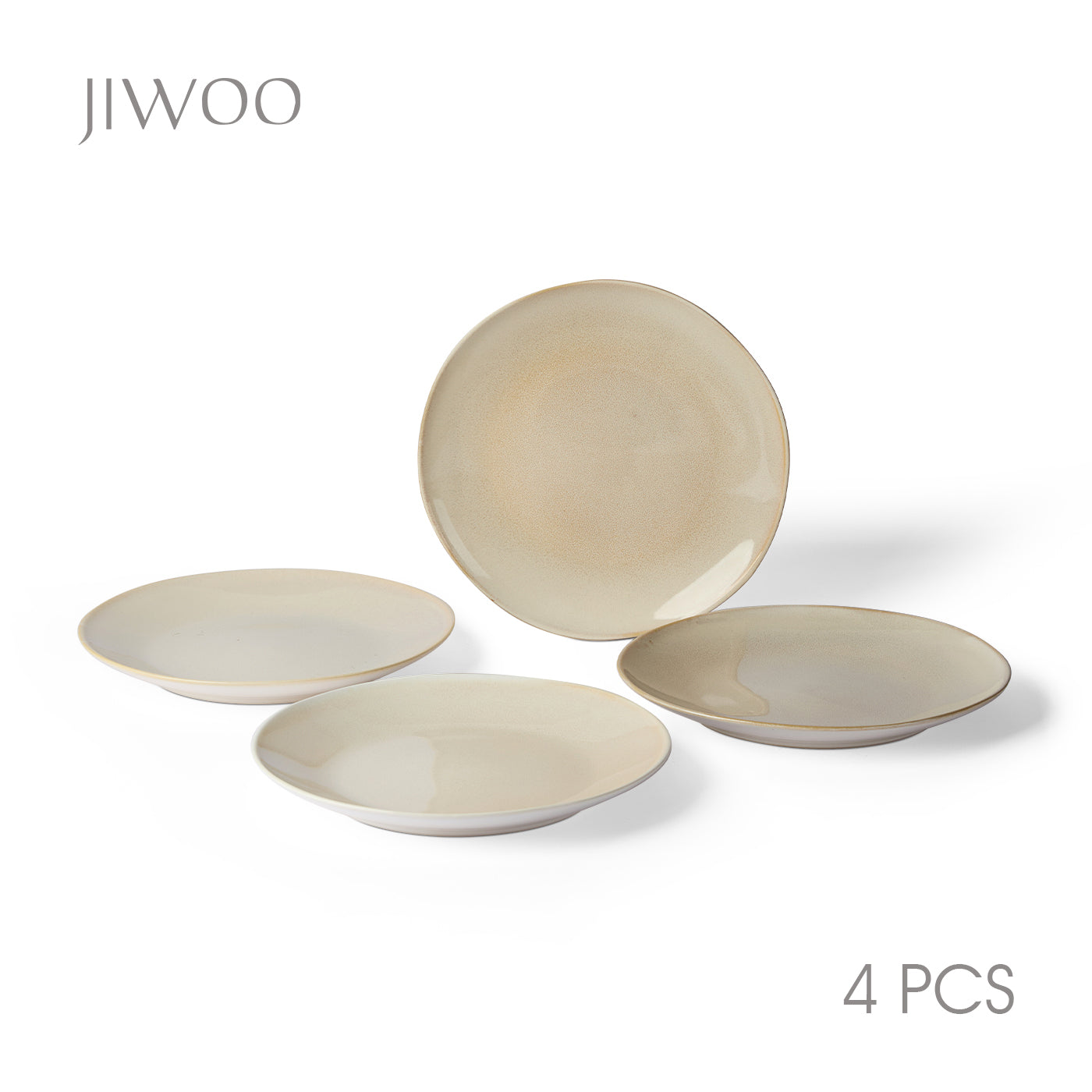 JIWOO-Lovina, 4-teiliges 27,7cm Essteller, Mikrowellengeeignet und Spülmaschinengeeignet