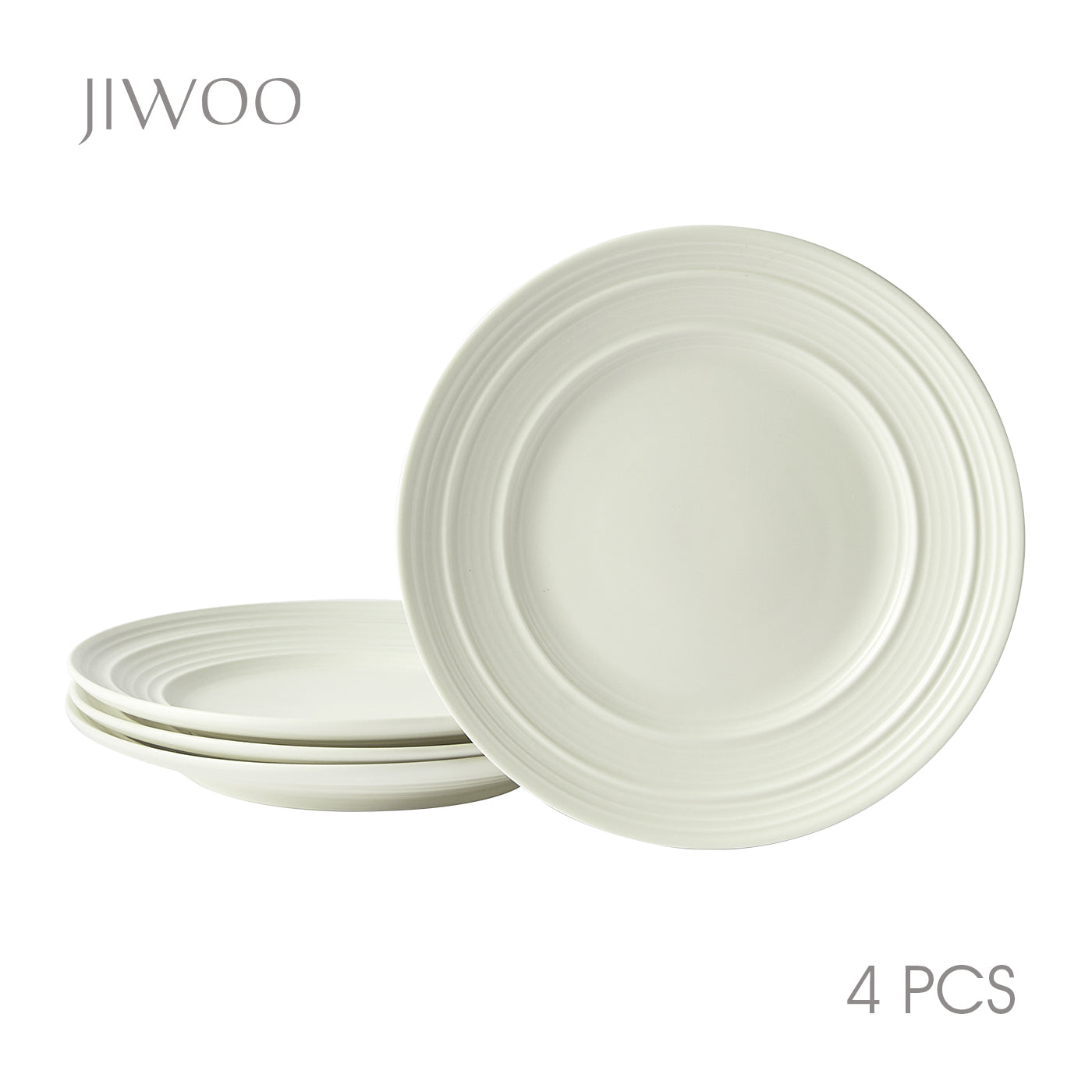 JIWOO-Lurcern, 4pcs, 8,5zoll 21,4cm Essteller, Mikrowellengeeignet und Spülmaschinengeeignet