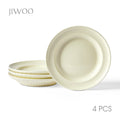 JIWOO-Light stream, 4-teiliges 20,4cm Flache Teller, Mikrowellengeeignet und Spülmaschinengeeignet
