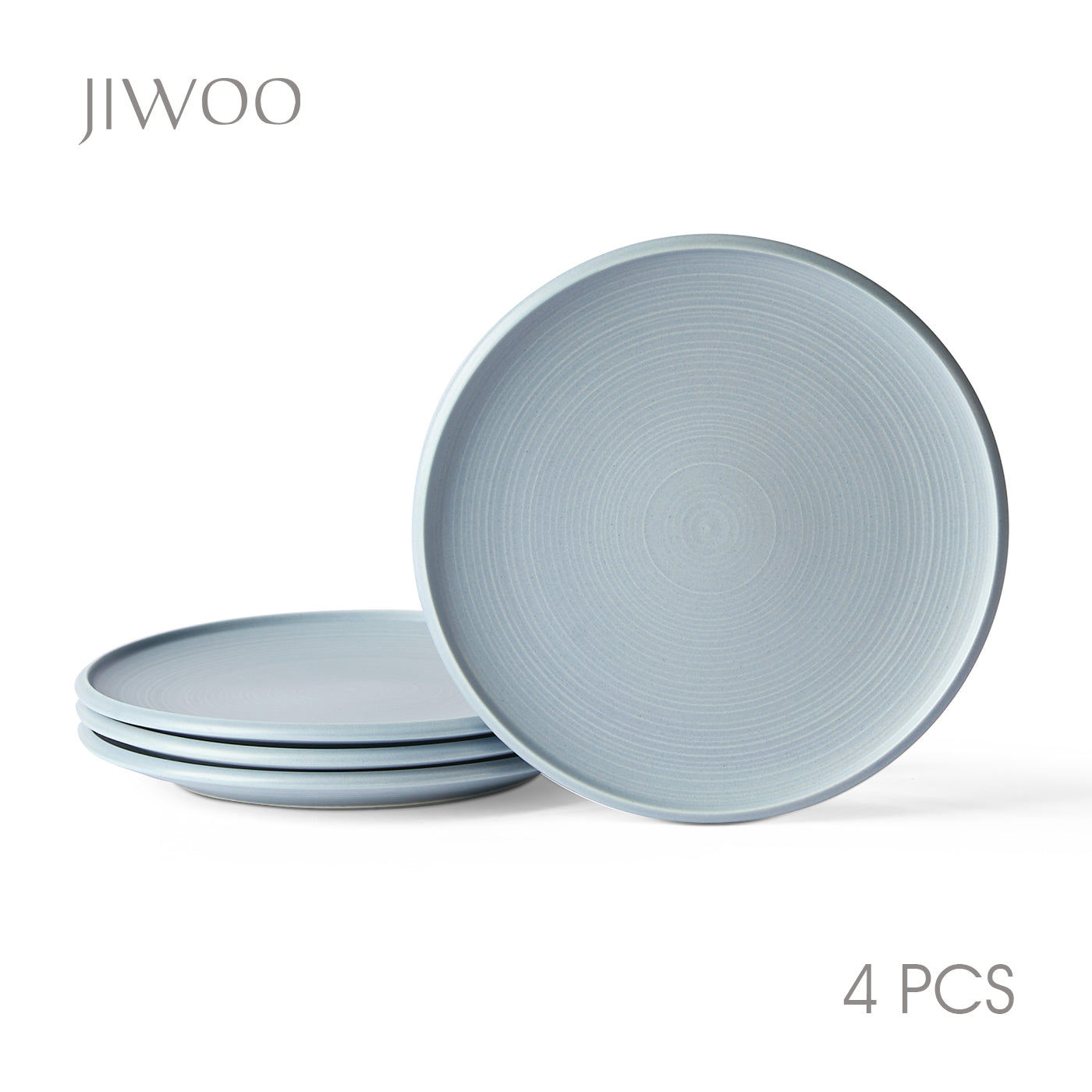 JIWOO-Zen, 4pcs, 8,5zoll 21,8cm Essteller, Mikrowellengeeignet und Spülmaschinengeeignet