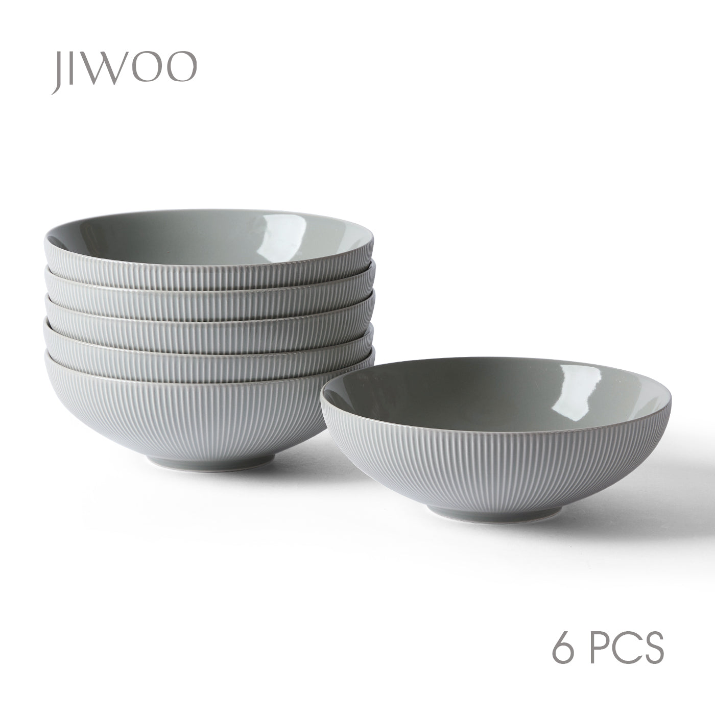JIWOO-Moire, 6pcs, 8zoll 20cm Suppenteller, Mikrowellengeeignet und Spülmaschinengeeignet