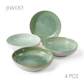 JIWOO-Lovina, 4-teiliges 21,9cm Suppenteller, Mikrowellengeeignet und Spülmaschinengeeignet